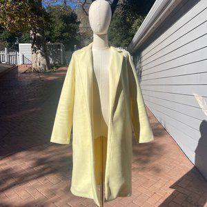 Zara Yellow Lapel Collar Open Front French Coat (Size S - USA)